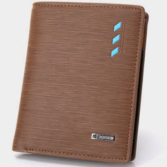 Wallet For Men PU Leather Business Style Short Money Clip