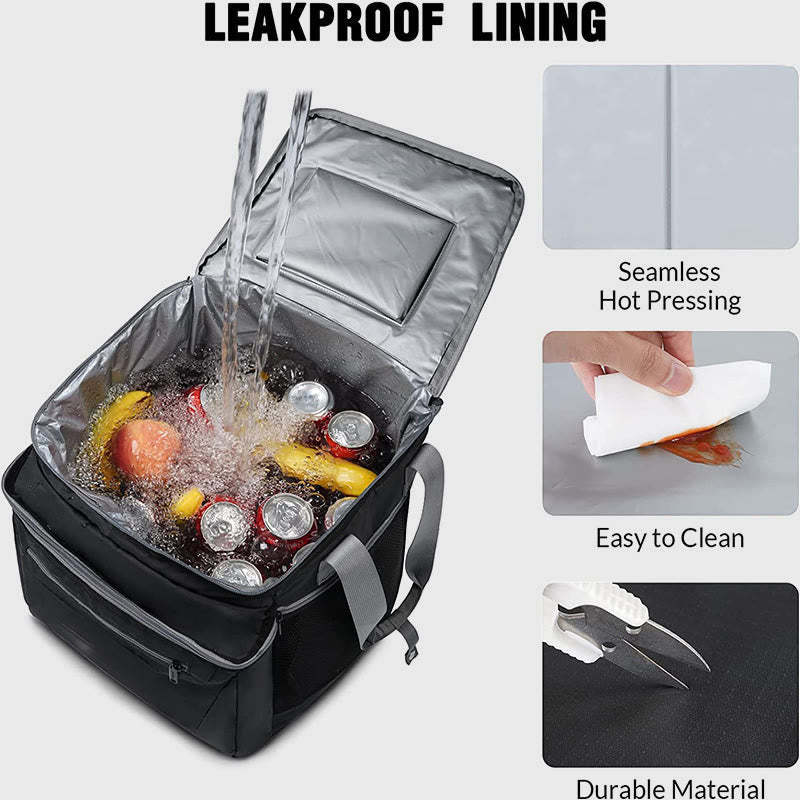 Heat Insulation Leakproof Outdoor Camping Waterproof Beach Picnic Foldable Insulation Bag Cooler Bag