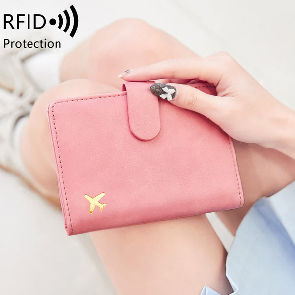 Daily Large Capacity RFID Leather Passport Holder Multifunctional Card Holder