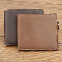 Wallet For Men Casual Leather Multi Function Zipper Coin Purse