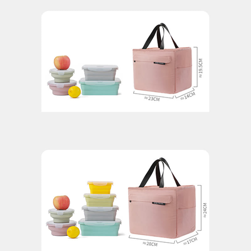 Staff Lunch Preservation Large Capacity Waterproof Handbag Heat Insulation Leakproof Warm Tote Bag