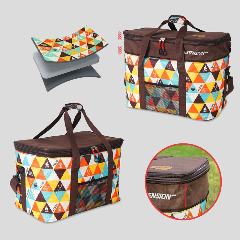 Foldable Outdoor Camping Cooler Bag Adjustable Height Travel Bag