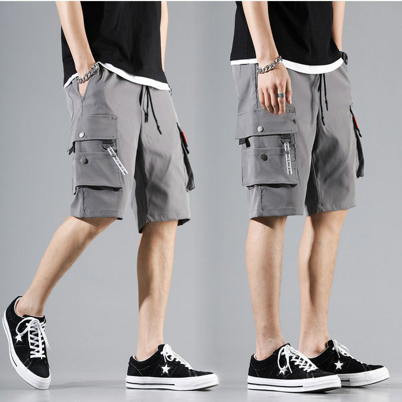 Men's Loose Summer Thin Workwear Five-point Pants Casual Ice Silk Shorts