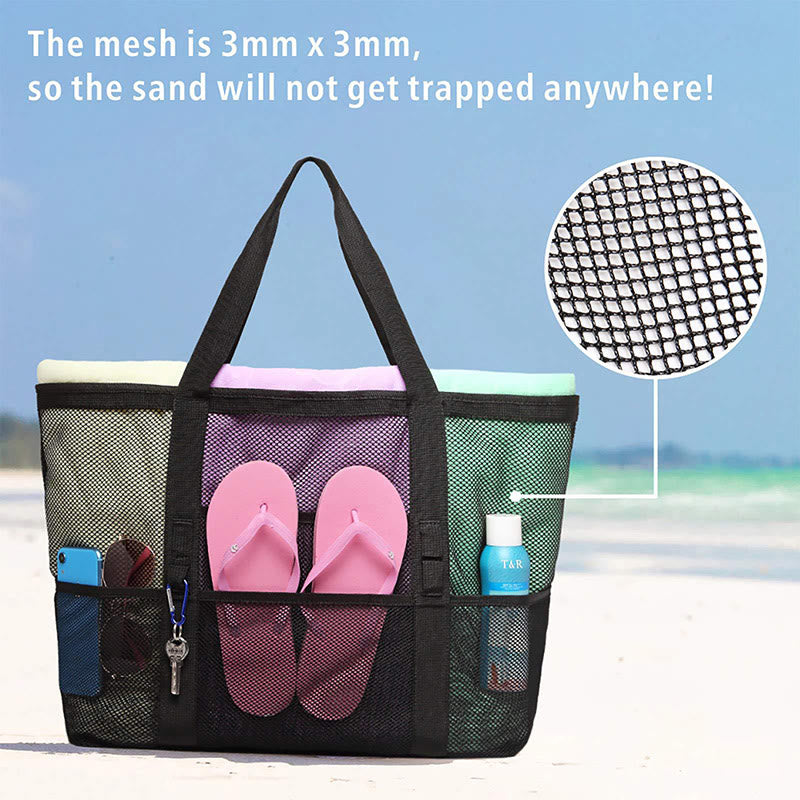 Mesh Vacation Travel Beach Bag Large Capacity Portable Shoulder Bag