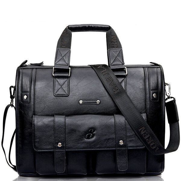 Men Business Vintage Laptop Briefcase Big Capacity Handbag Travel Bag