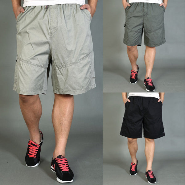 Men's Summer Loose Casual Pants  Fat Plus Size Five-point Cotton Thin Shorts