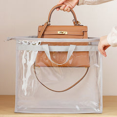 Household Dustproof Transparent Clothes Mobile Tote Bag PVC Moisture Proof Protective Bag Storage Bag