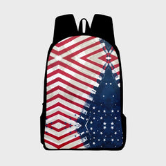 Suitable for Teenagers American Flag Print Backpack Travel Hiking Camping Backpack