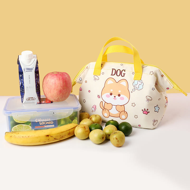 Portable Insulated Reusable Student Cartoon Lunch Bag Thickened Aluminum Foil Insulated Handbag