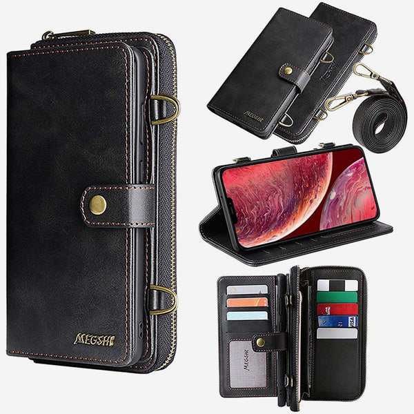 Detachable Wallet with Crossbody Chain IPhone Xs Max Wallet Case