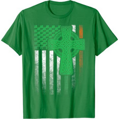 St Patrick Flag Series Printed T-shirt Top