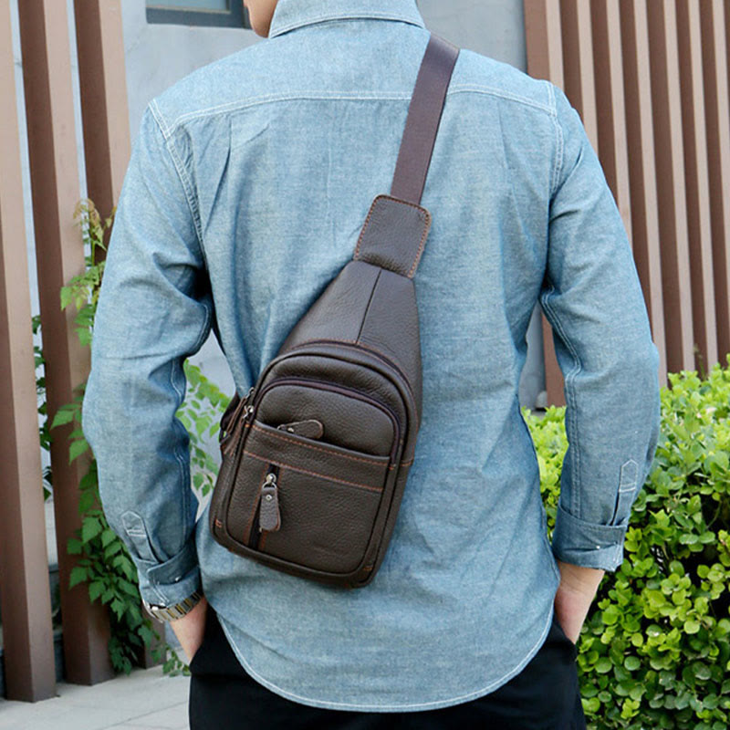 Men Out Traveling Multi Pocket Crossbody Bags Waterproof Shoulder Bag for Carrying Daily Use