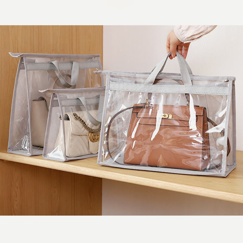 Household Dustproof Transparent Clothes Mobile Tote Bag PVC Moisture Proof Protective Bag Storage Bag