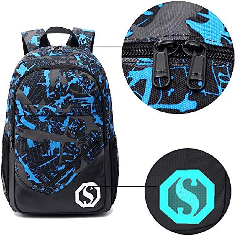 Primary School Boys Girls Kids School Bag Set Student Backpack with Lunch Box and Pencil Case