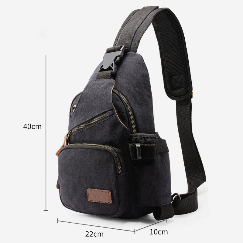 Men's Outdoor Casual Messenger Bag Travel Hiking Messenger Backpack