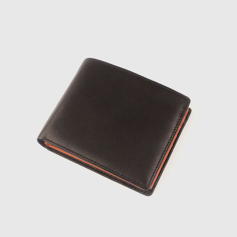 Men RFID Genuine Leather Multiple Card Slot Purse Wallet