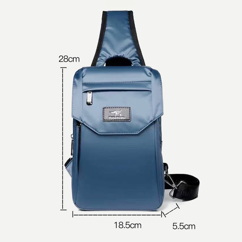 Outdoor Sports Messenger Bag Wide Shoulder Strap Men's Casual Backpack