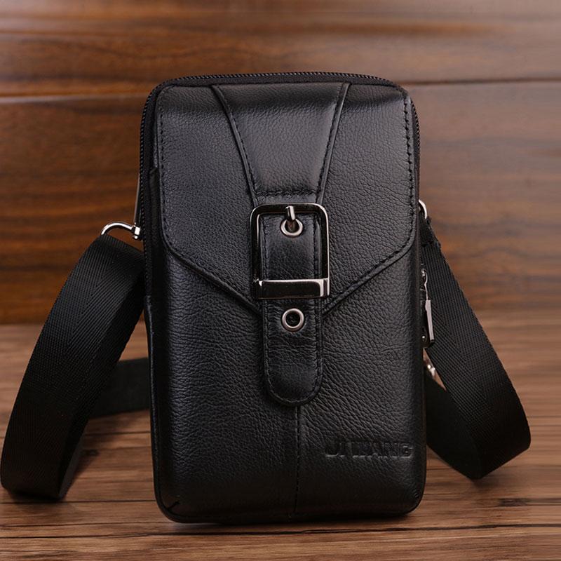 Retro Genuine Belt Wallet Multifunctional Waist Bag Messenger Bag