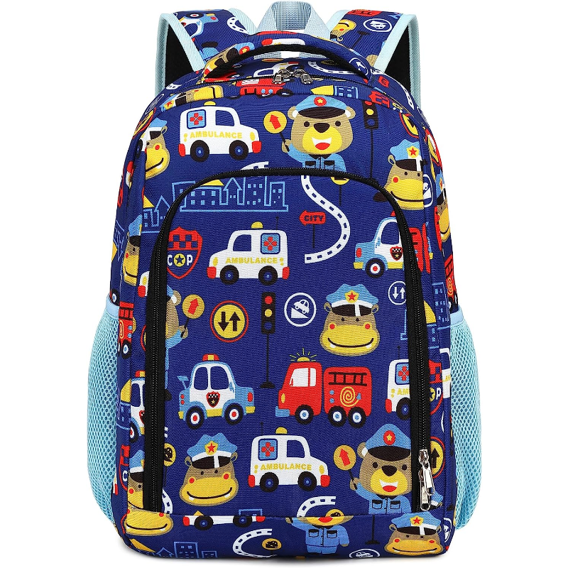 Preschool Backpack Kids Kindergarten School Cartoon Traffic Book Bags for Elementary Primary Schooler