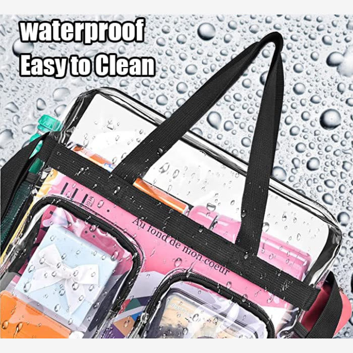 Portable Outing Handbag Multi Pocket Transparent Messenger Bag