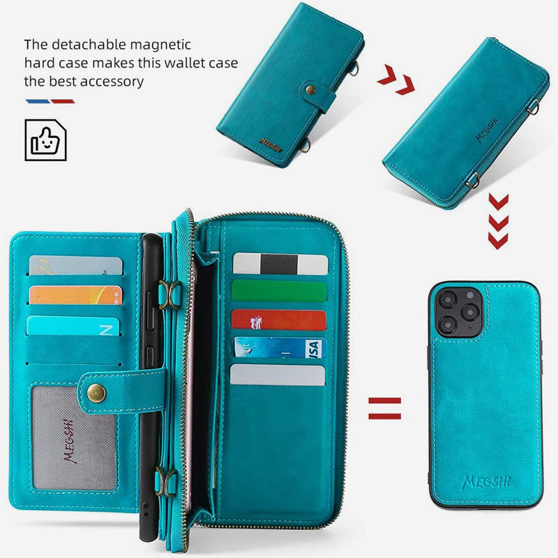 Detachable Wallet with Crossbody Chain IPhone Xs Max Wallet Case