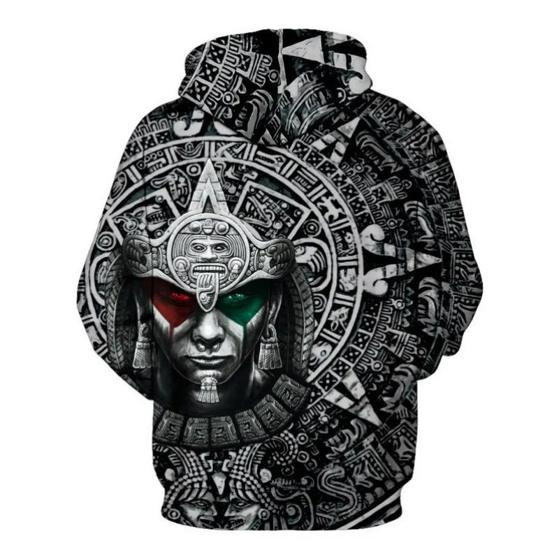 Men's 3D Sweater Aztec Warrior Mexican Hoodies