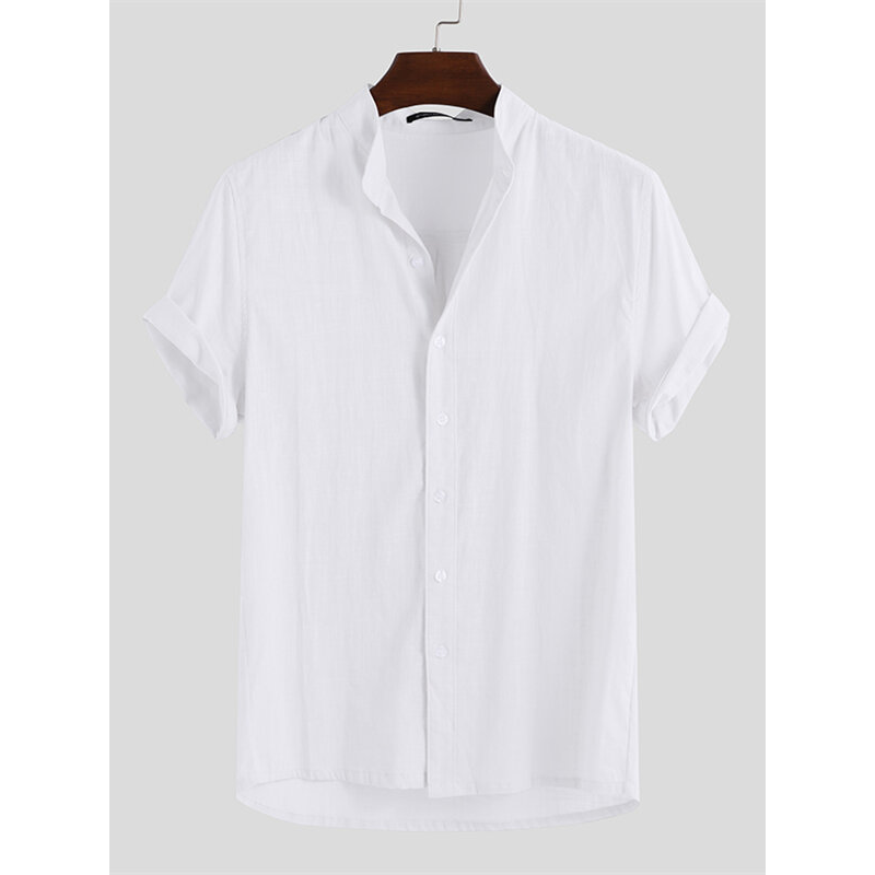 Men's Linen Loose Artistic Tops Holiday Casual Shirts