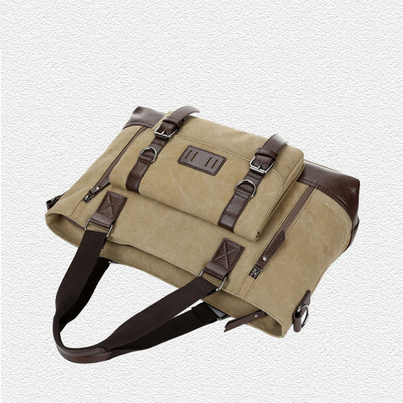 Portable Multifunctional Tote Bag Canvas Tote Messenger Bag