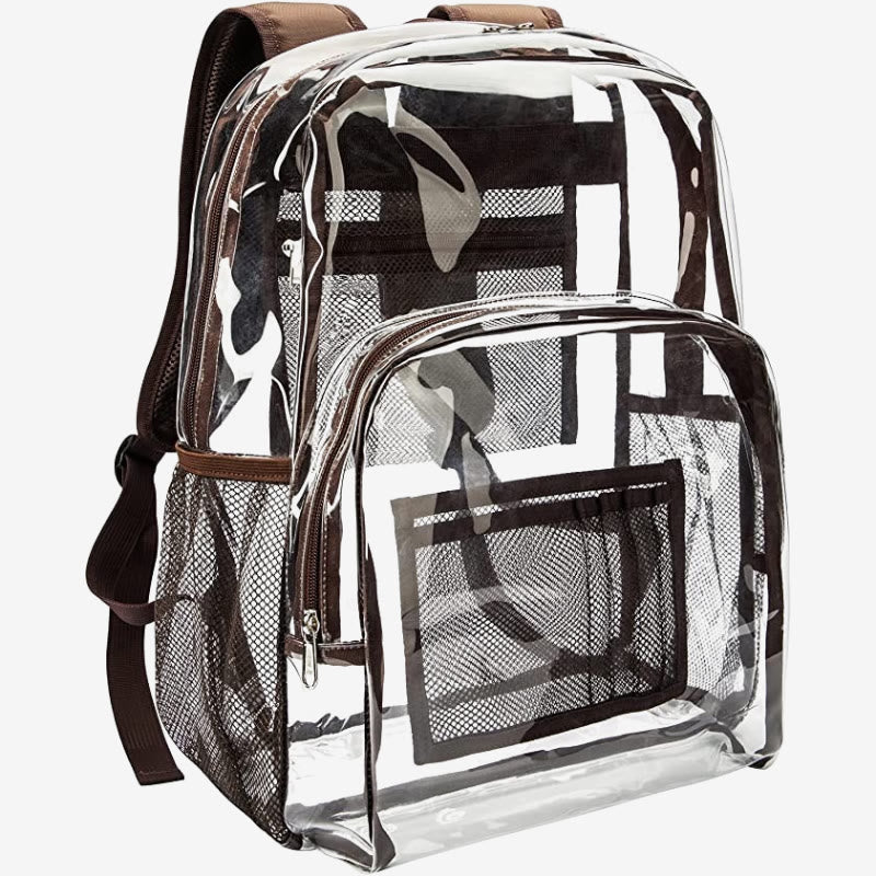 Transparent PVC Casual Daily School Bag Student Backpack Heavy Duty