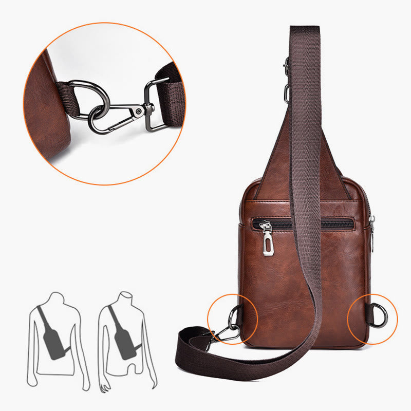 Men's Outdoor Shoulder Bag Daily Casual Retro Waterproof Crossbody Bags