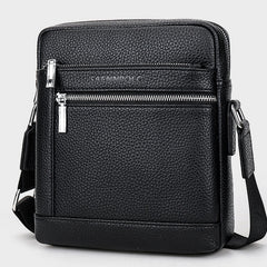 Men's Outdoor Durable Simple Messenger Bag Waterproof Leather Bag