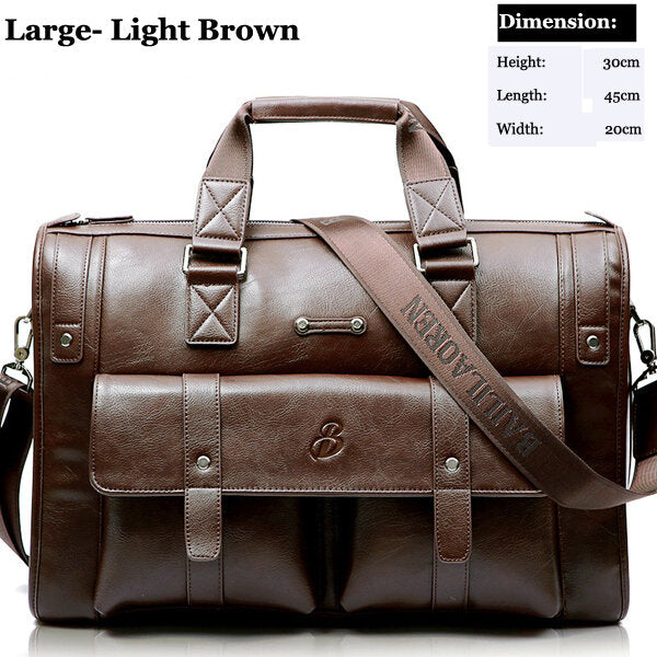 Men Business Vintage Laptop Briefcase Big Capacity Handbag Travel Bag