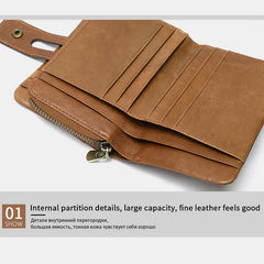 Wallet For Daily Shopping Short Soft Leather Purse