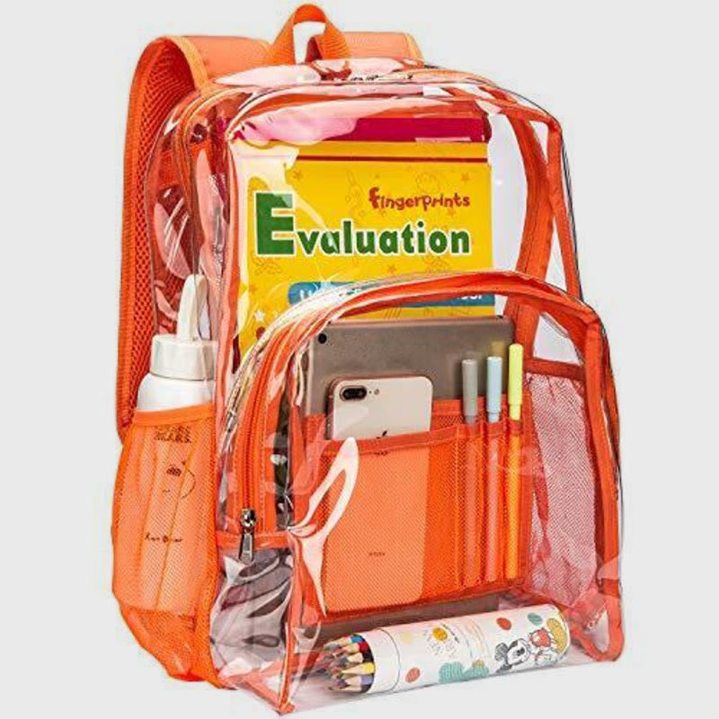 Transparent PVC Casual Daily School Bag Student Backpack Heavy Duty