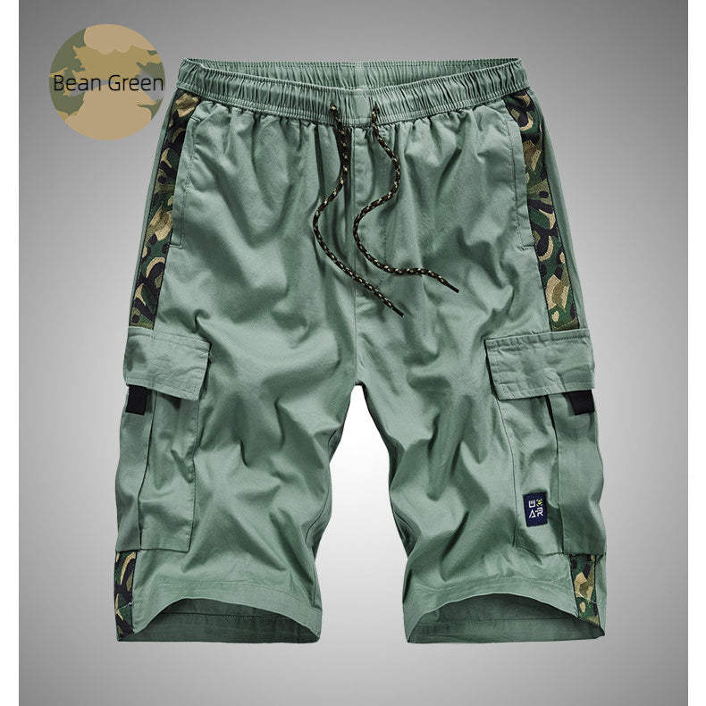 Men's Multi-Pocket Cargo Shorts Summer Men's Pure Cotton Loose Casual Shorts