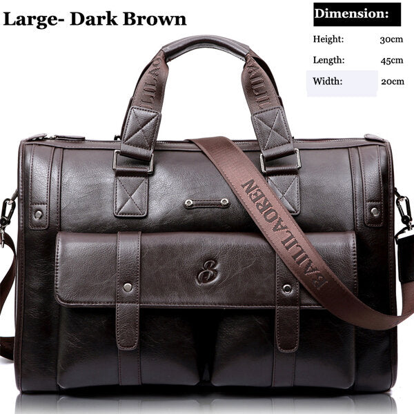 Men Business Vintage Laptop Briefcase Big Capacity Handbag Travel Bag