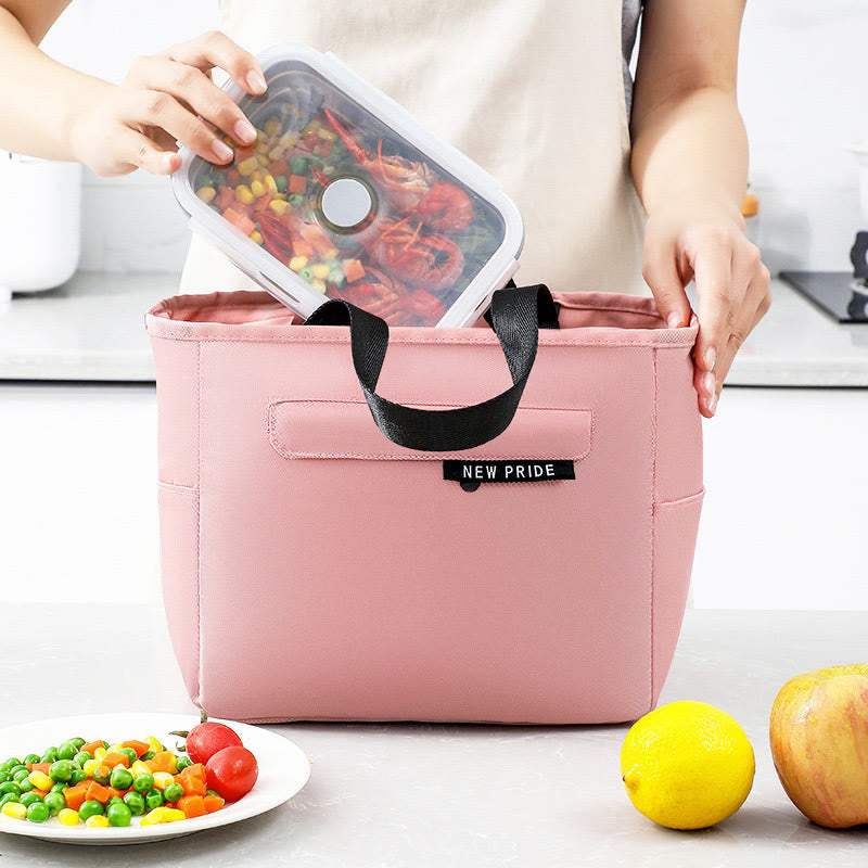 Staff Lunch Preservation Large Capacity Waterproof Handbag Heat Insulation Leakproof Warm Tote Bag