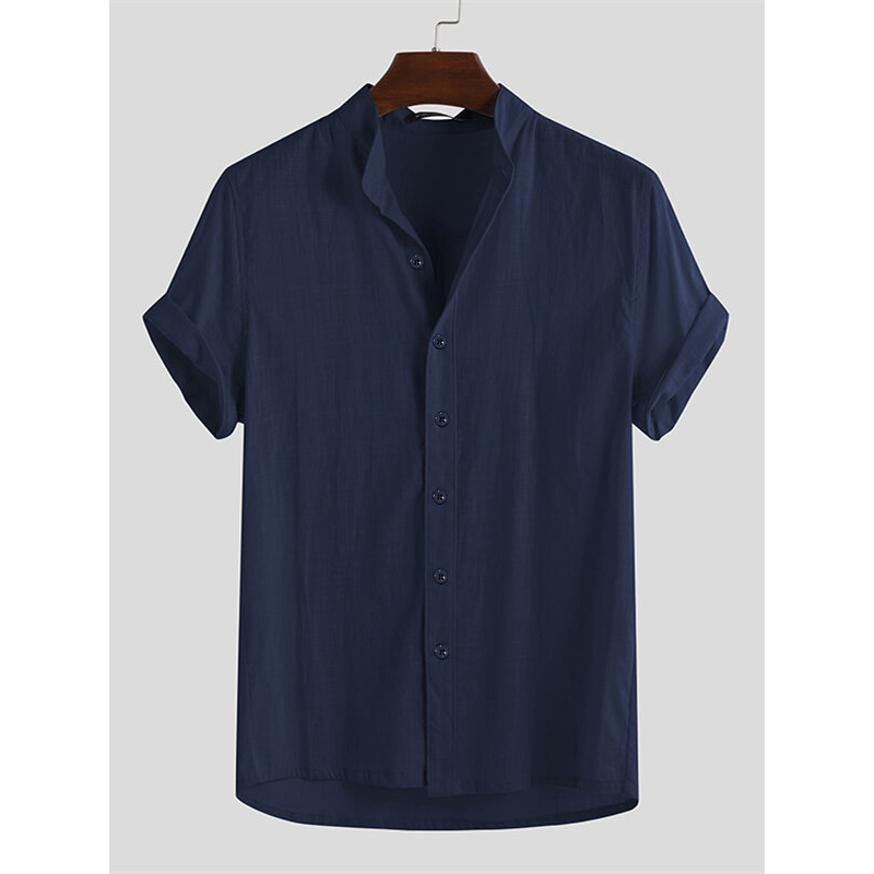 Men's Linen Loose Artistic Tops Holiday Casual Shirts