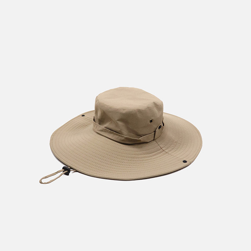 Western Cowboy Hat, Drawstring Sunscreen Hat, Outdoor Fishing and Mountaineering Hat