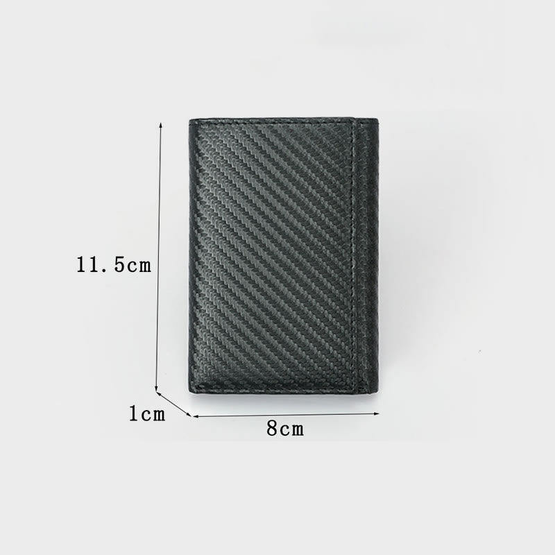 Men Carbon Fiber Large Capacity RFID Multi-Slot Wallet Wallet