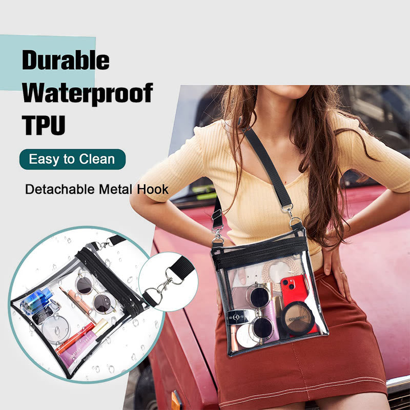 Transparent Tote Bag Outdoor Activities Messenger Bag Portable Waterproof PVC Shoulder Tote