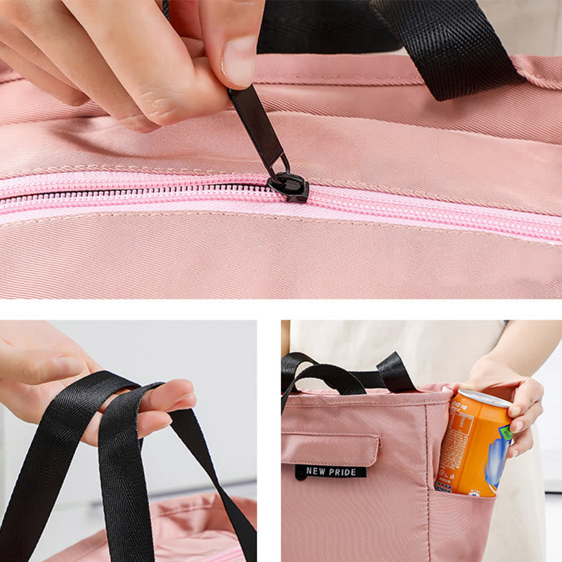 Staff Lunch Preservation Large Capacity Waterproof Handbag Heat Insulation Leakproof Warm Tote Bag