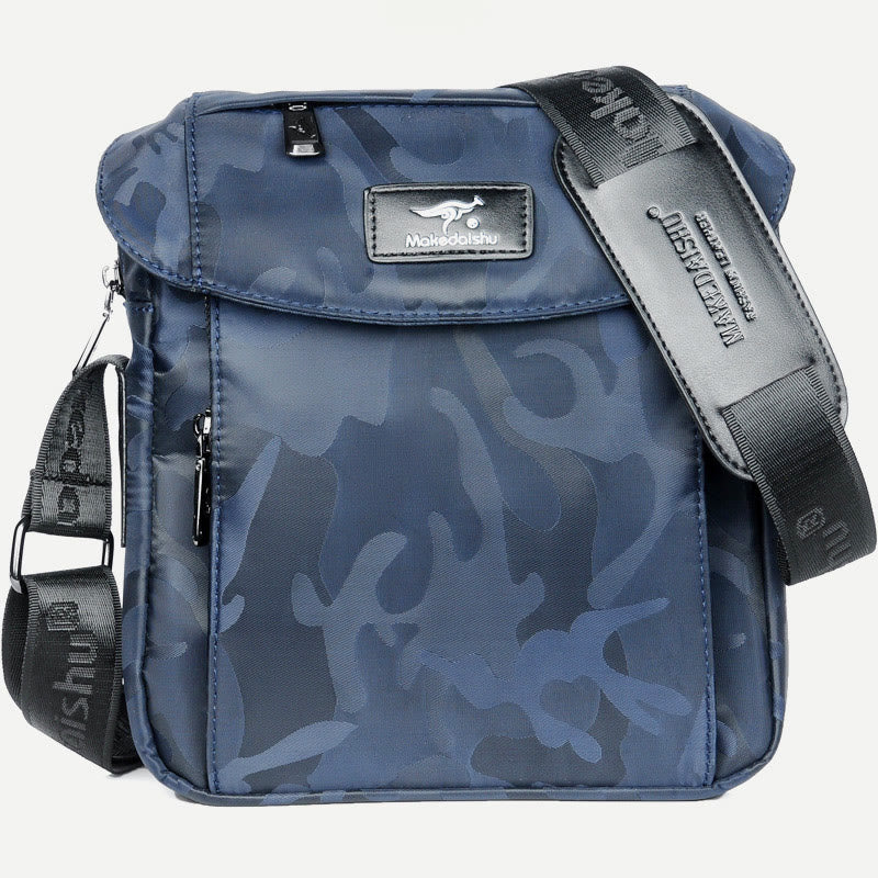 Casual Messenger Bag Oxford Fabric Navy Blue Men's Messenger Bag