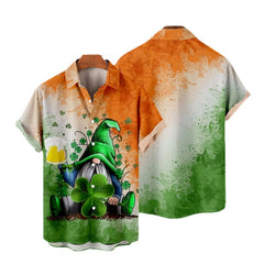 St. Para Festival Indian Elements 3D Printed Casual Loose Street Pocket Shirt