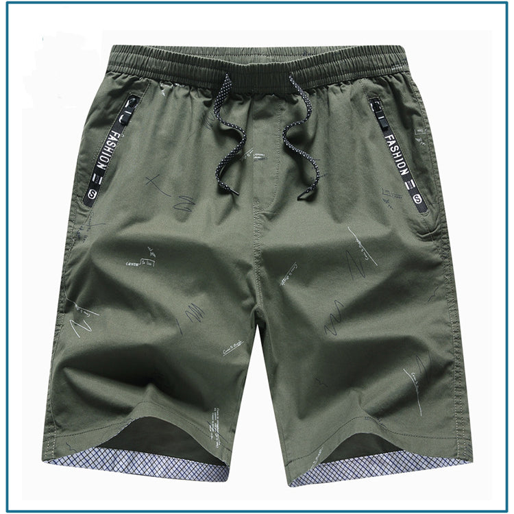 Men's Summer Cotton Thin Shorts Casual Breathable Solid Color Straight Shorts