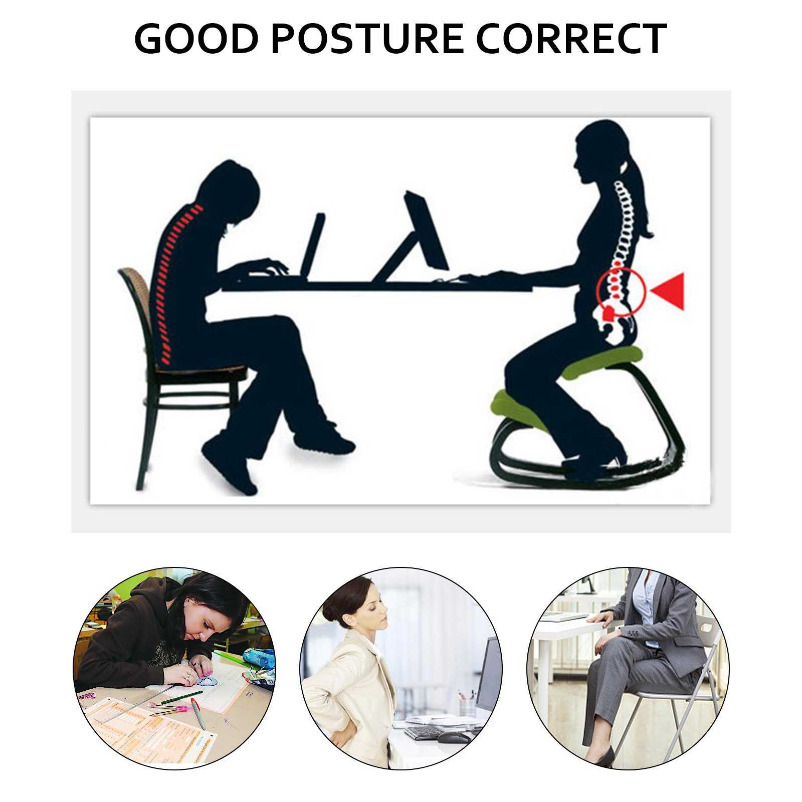 Ergonomic Kneeling Chair Better Posture Kneeling Stool Office Chair Desk Computer Kneeling Stool Chair