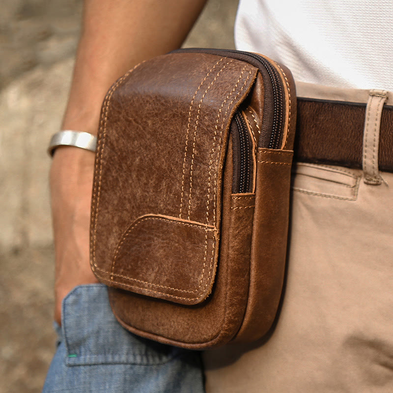 Daily Outdoor Retro Wear Waist Bag For Men  Belt Fanny Pack