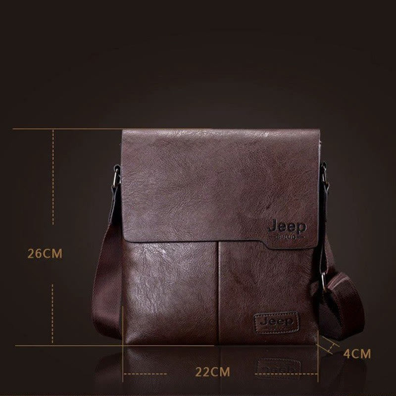 Large Capacity Retro Men Leather Messenger Bag Small Wallet Daily Crossbody Bags