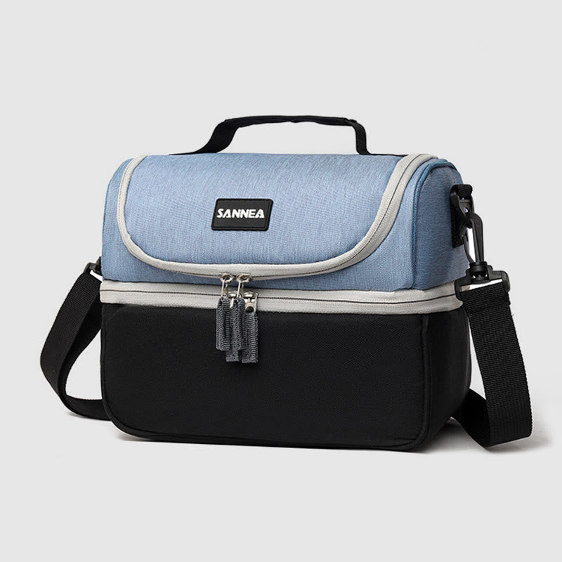 Foldable Insulated Refrigerated Lunch Bag Going Out Double Insulated Messenger Picnic Bag