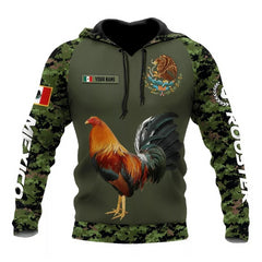 Men's Hooded Sweater 3D Printing Cock Casual Sweatshirt